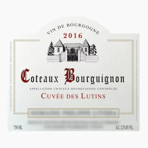 étiquette vin coteaux bourguignon