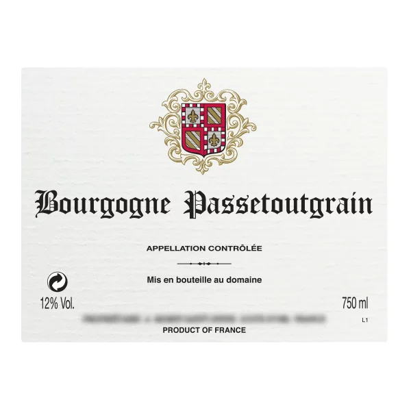 étiquette de vin passetoutgrain